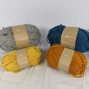 Maker Crate Wool Blend Yarn Lot of 4 Skeins Assorted Colors